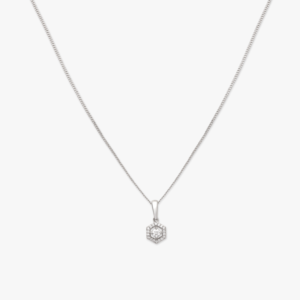 Refined Grace Platinum Pendant With Chain