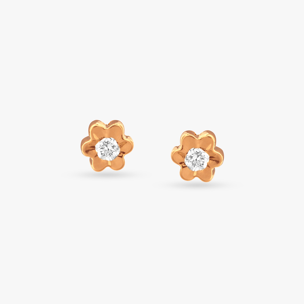 Daisy Bloom Diamond Stud Earrings