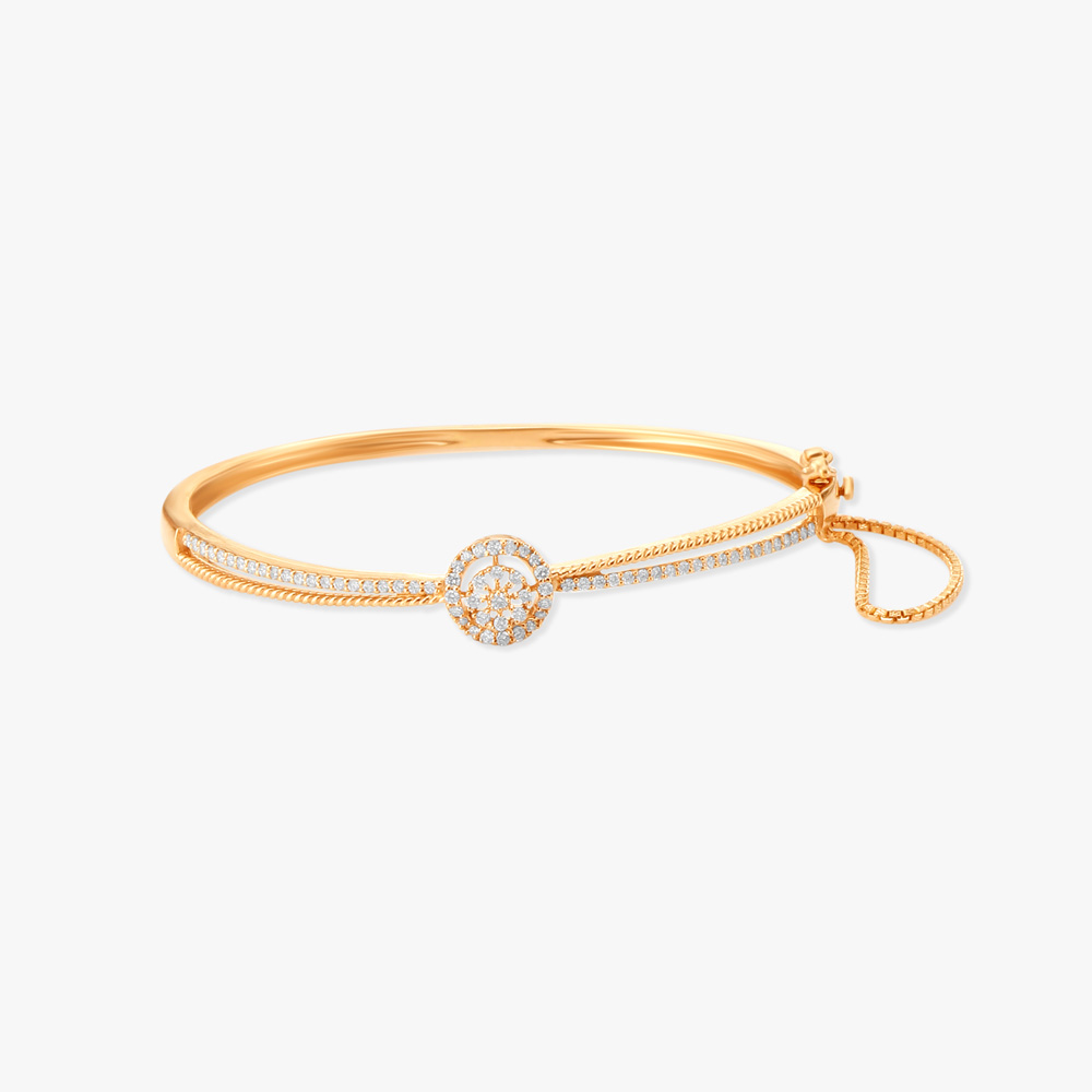 Flowing Swirl Diamond Bangle