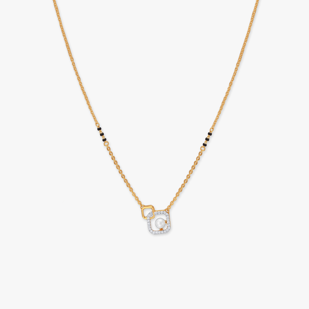 Square Charm Diamond Mangalsutra