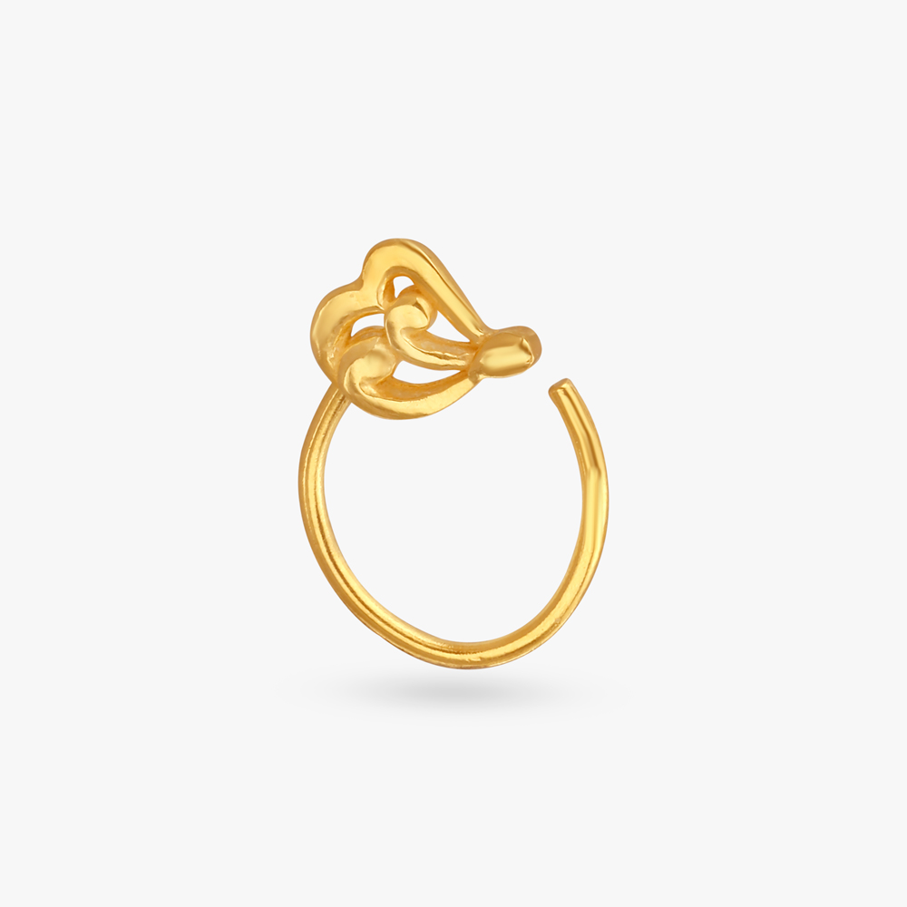 Delicate Harmony Gold Nose Pin
