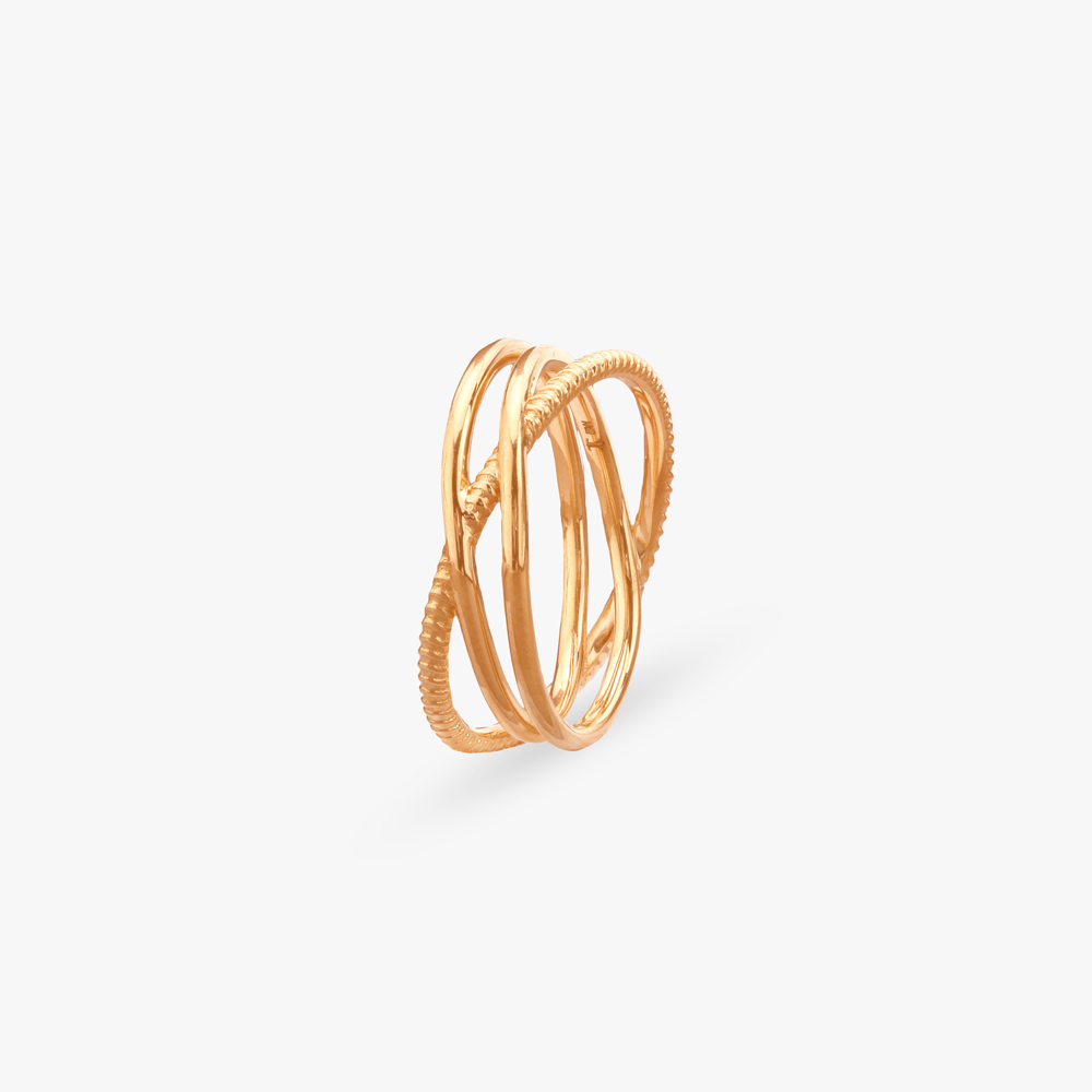 Weave Flow Gold Ring
