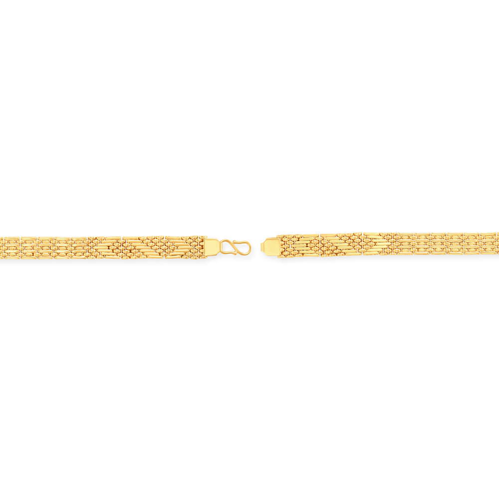

Intricate Woven Pattern Gold Bracelet for Men