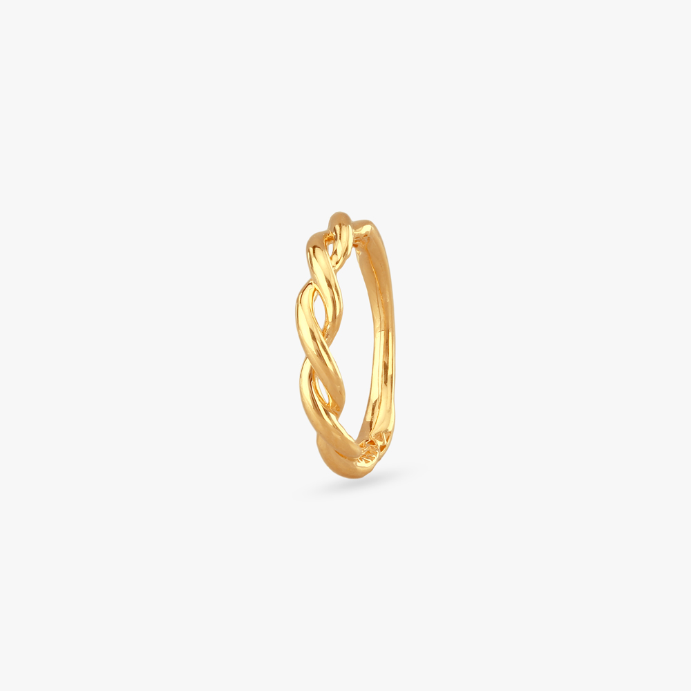 Woven Elegance Gold Ring