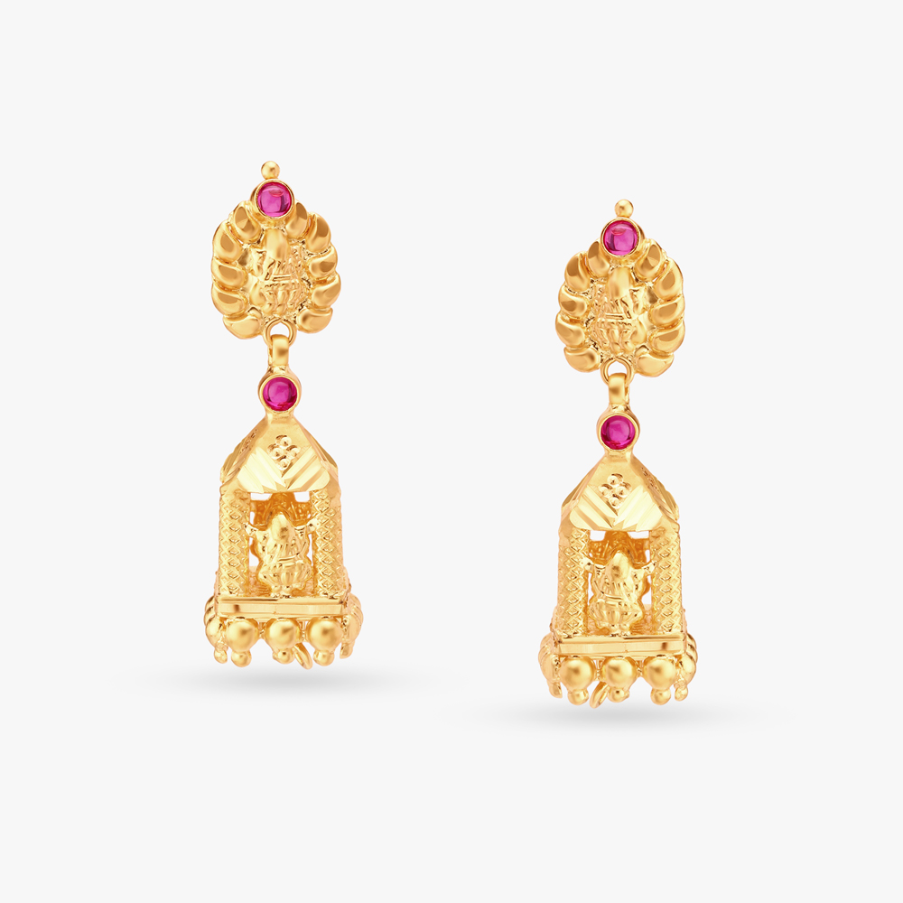 Traditional Gold Jhumka Earrings