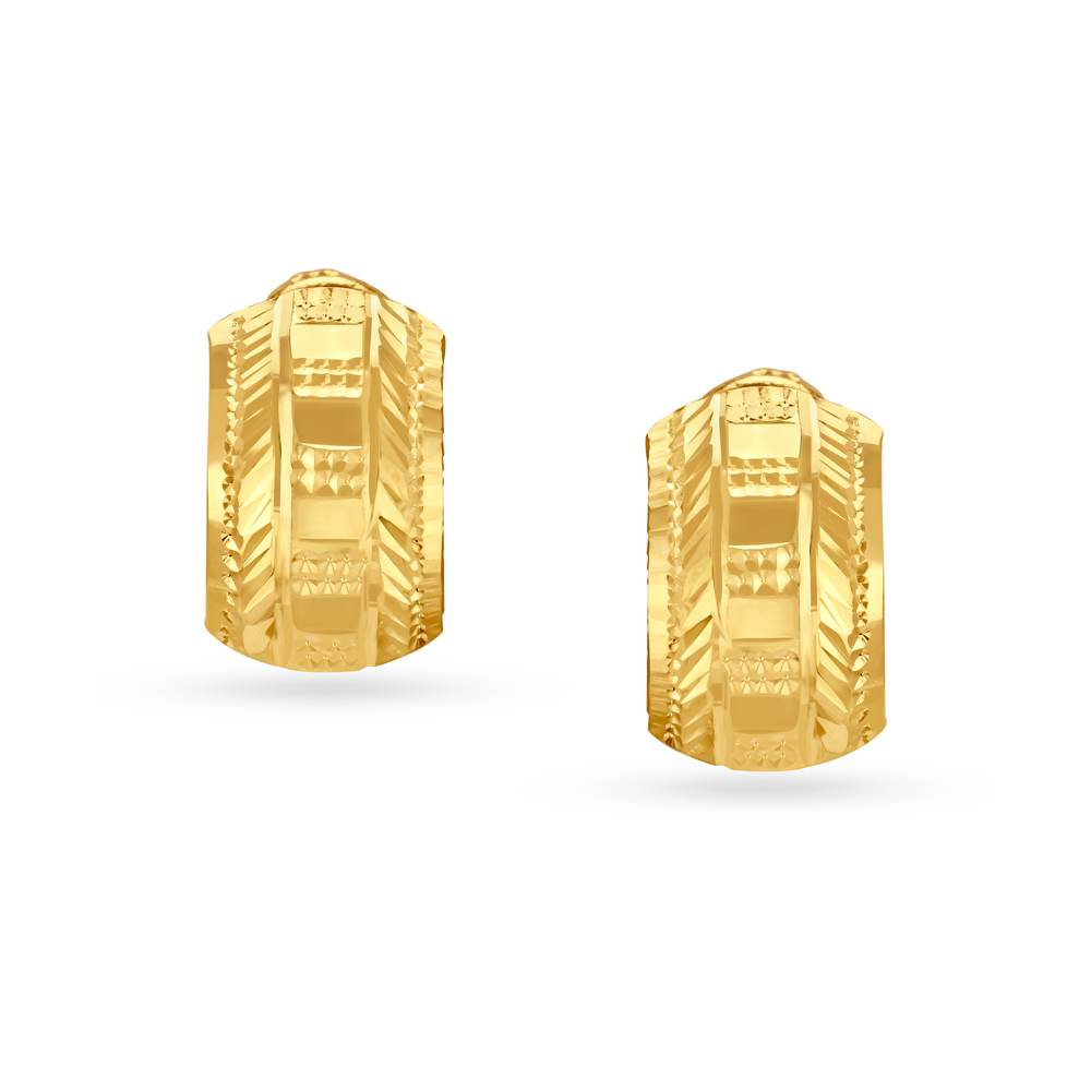 Modern Gold Stud Earrings