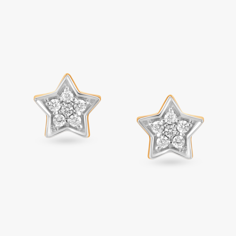 Starlight Symphony Diamond Stud Earrings