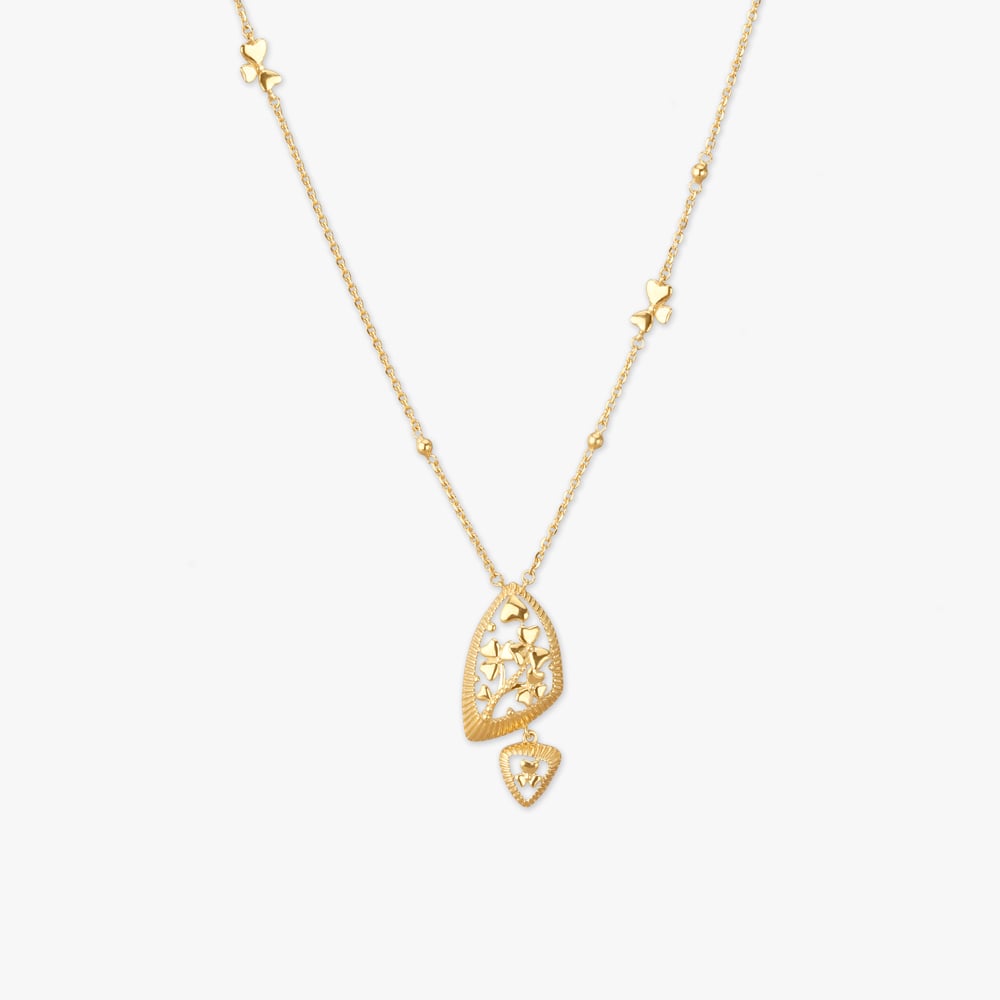 Stargaze Symphony Gold Pendant with Chain