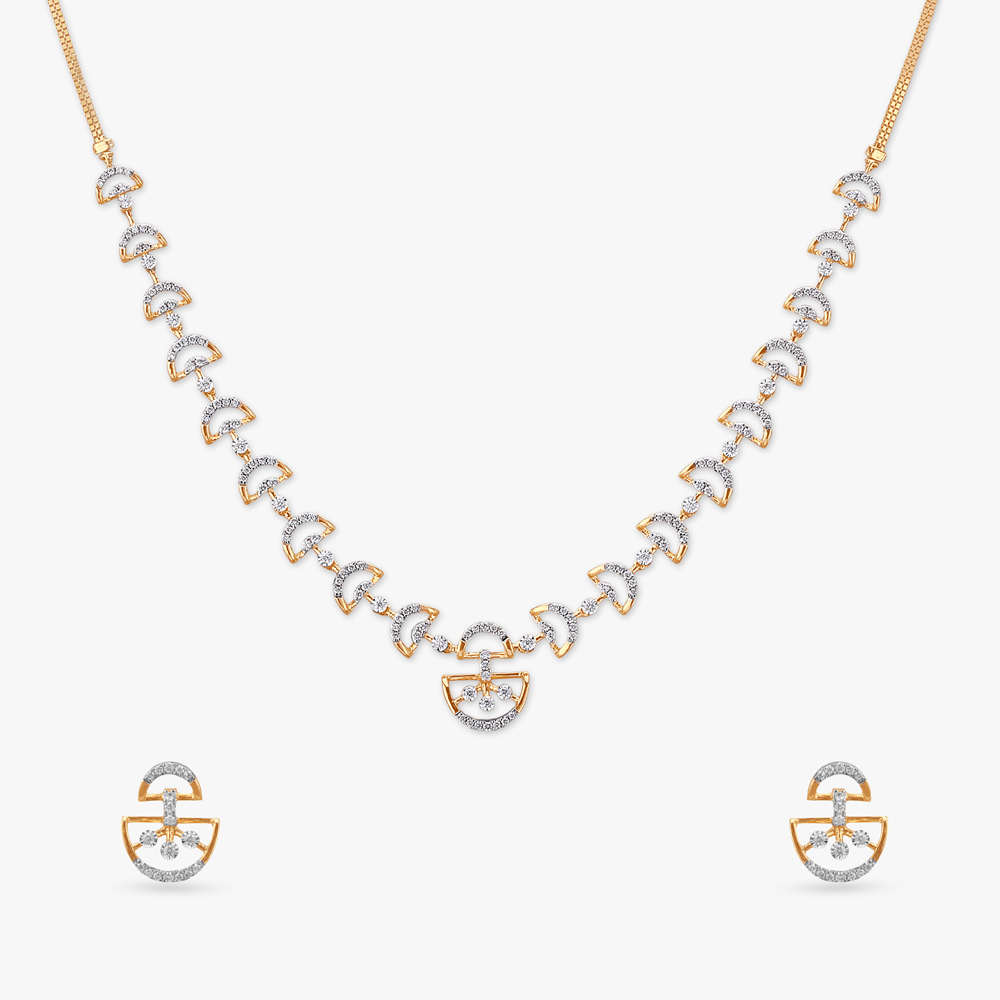 Graceful Luxe Diamond Necklace Set