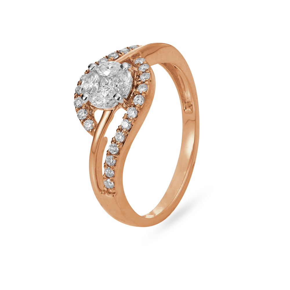 Radiant Channel Symphony Diamond Finger Ring