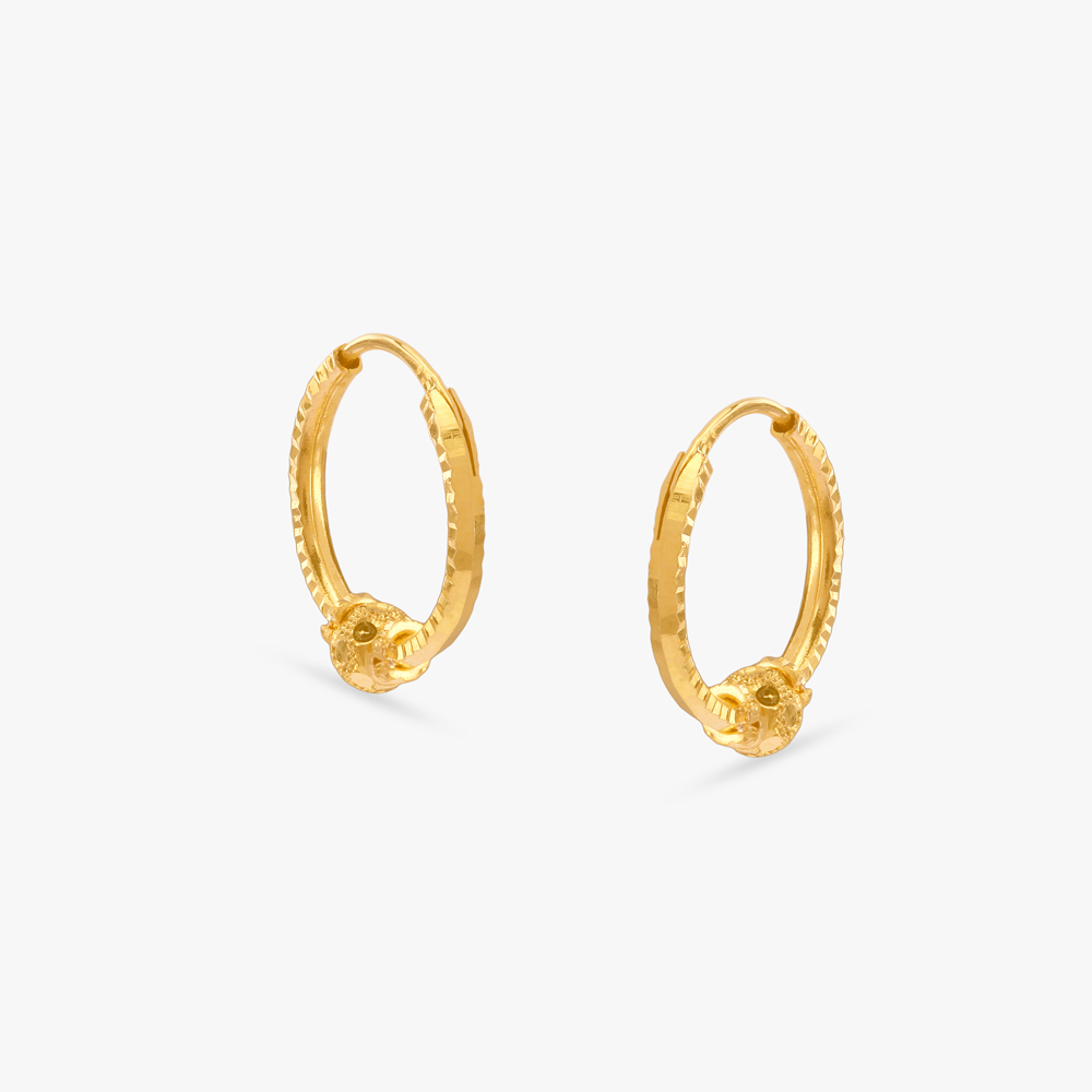 Auric Halo Gold Hoop Earrings