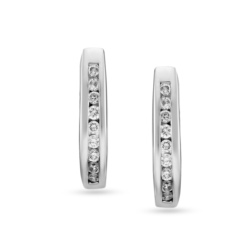 

Chic White Gold Hoop Bali Earrings