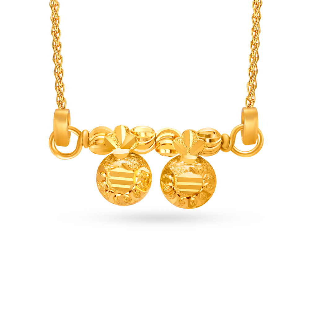 Shimmering Gold Mangalsutra Pendant