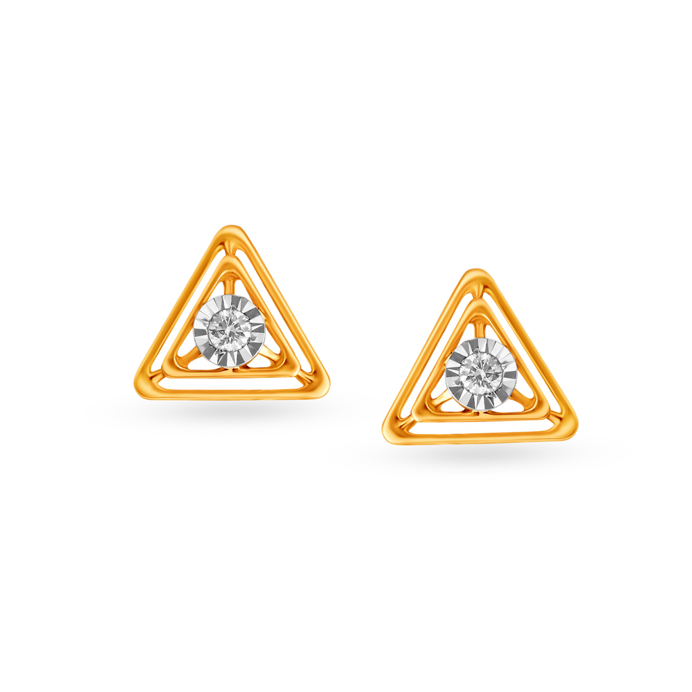 Prism Glow Diamond Stud Earrings