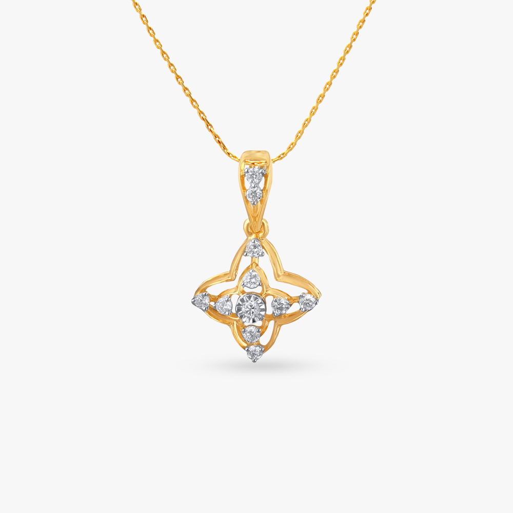 Quatrefoil Radiance Diamond Pendant