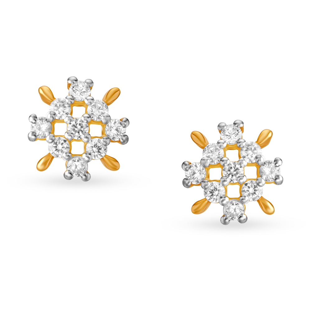Graceful Gold Stud Earrings for Kids