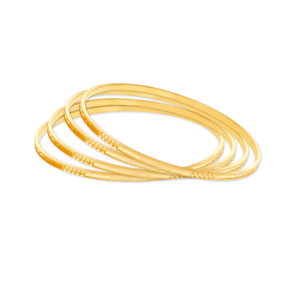 Textured Radiance Gold Bangles