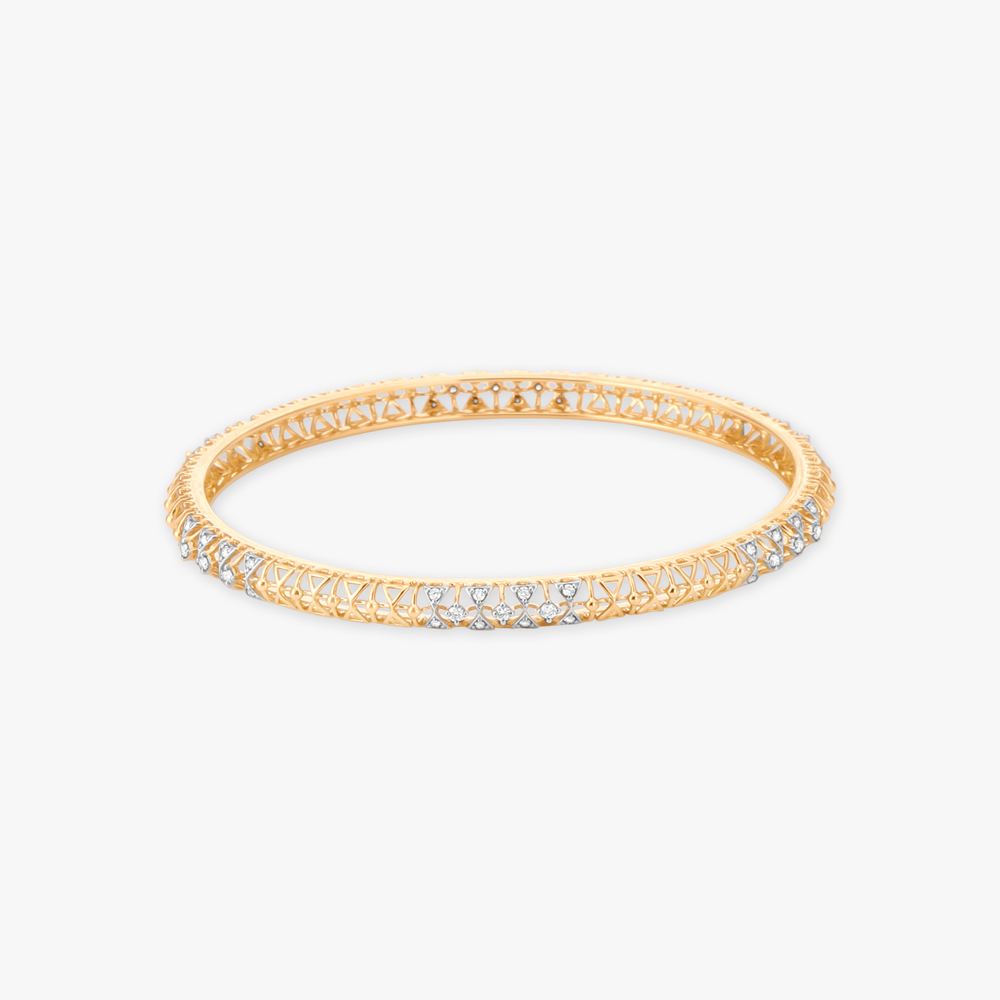 Classic Shimmery Diamond Bangle
