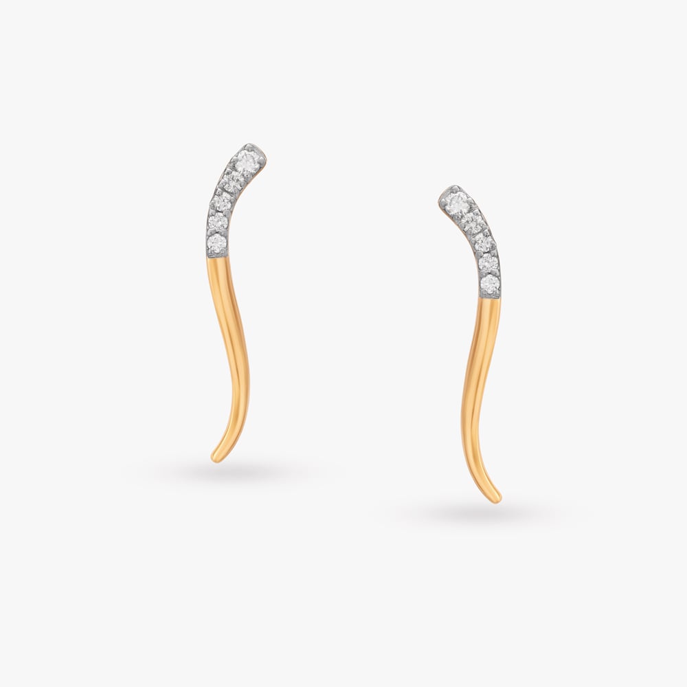 Chic Elegance Diamond Stud Earrings