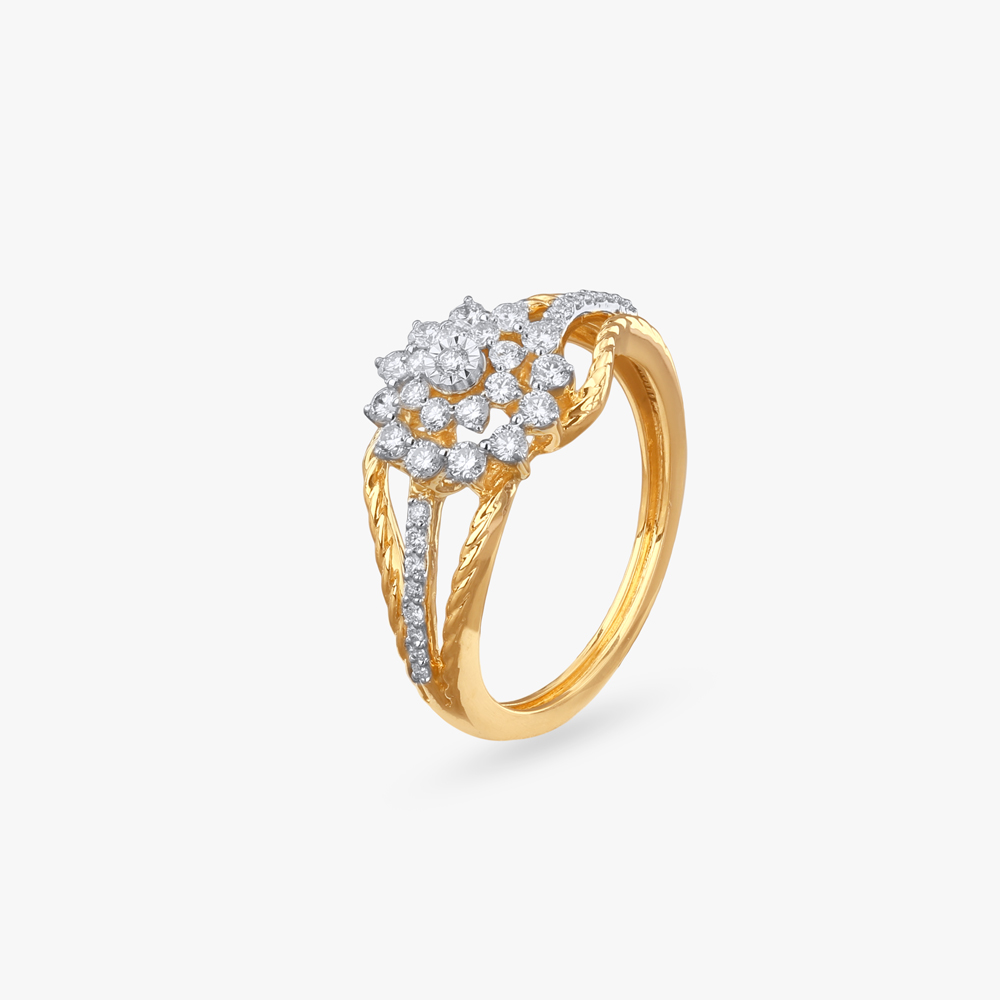 Radiant Bloom Diamond Ring