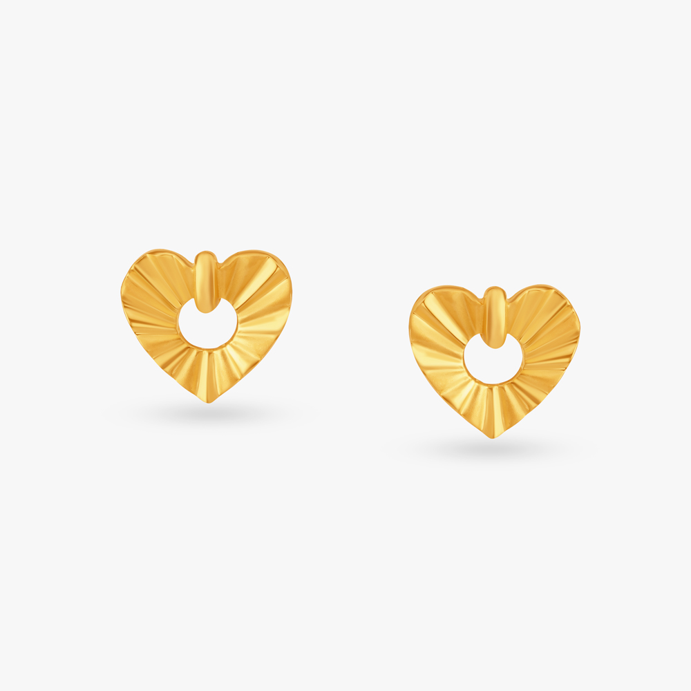 Golden Whispers Stud Earrings
