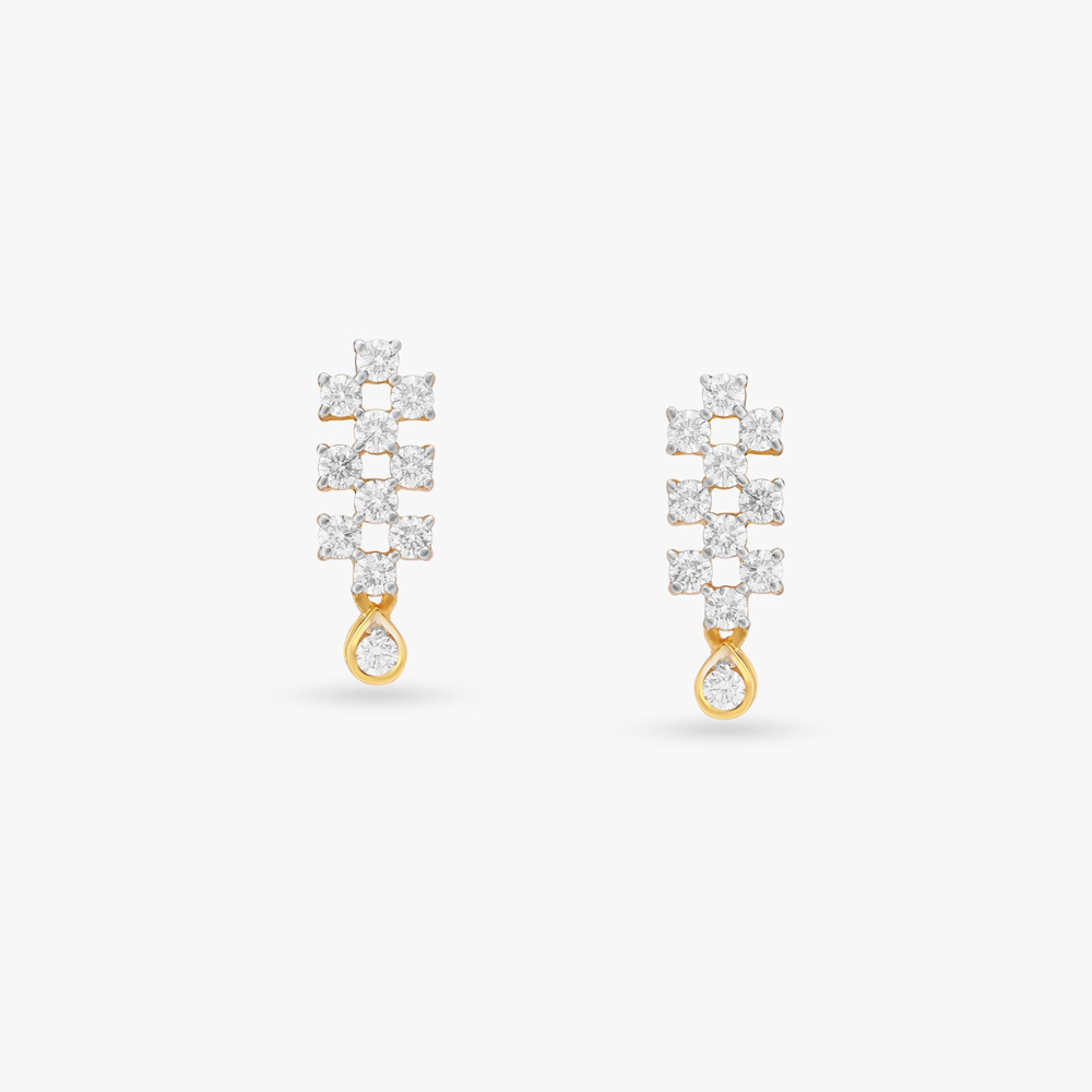 

Geometric Diamond Drop Earrings