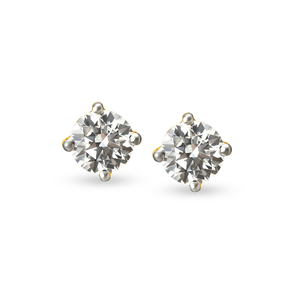 Brilliant Sparkle Diamond Stud Earrings