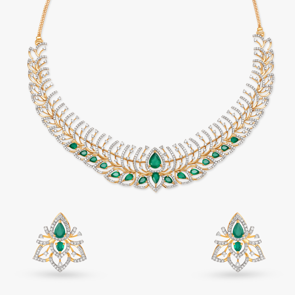 Enchanted Garden Natural diamond Necklace Set