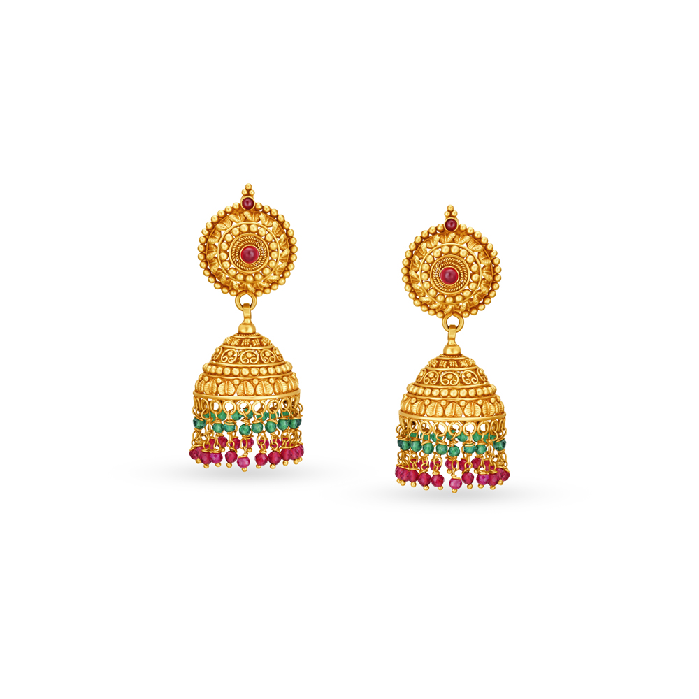 Royal Splendor Gold Drop Earrings