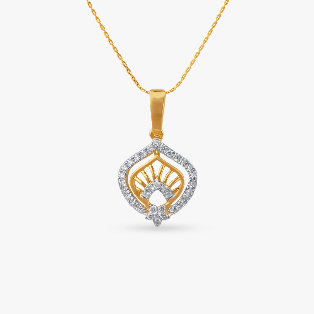Radiant Crest Diamond Pendant