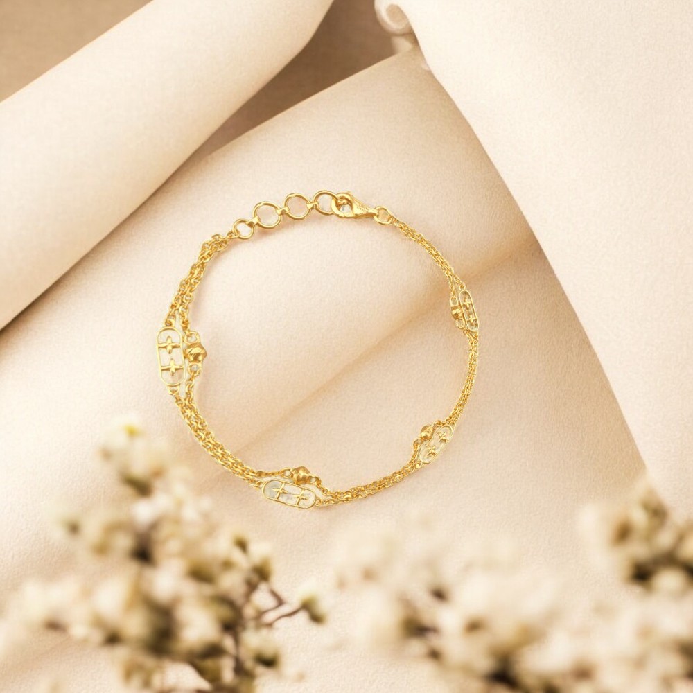 Filigree Link Gold Bracelet