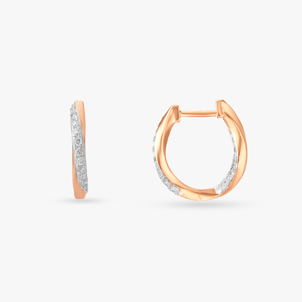 

Charming Simple Diamond Hoop Earrings