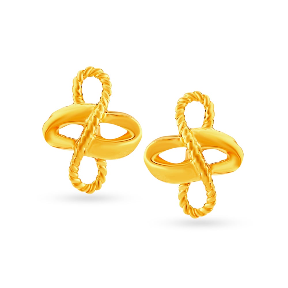 Contemporary Butterfly Gold Studs
