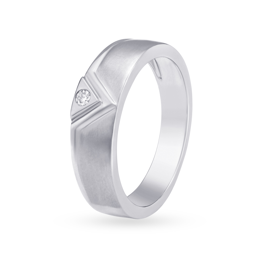 Trendy 950 Platinum Geometric Band Ring