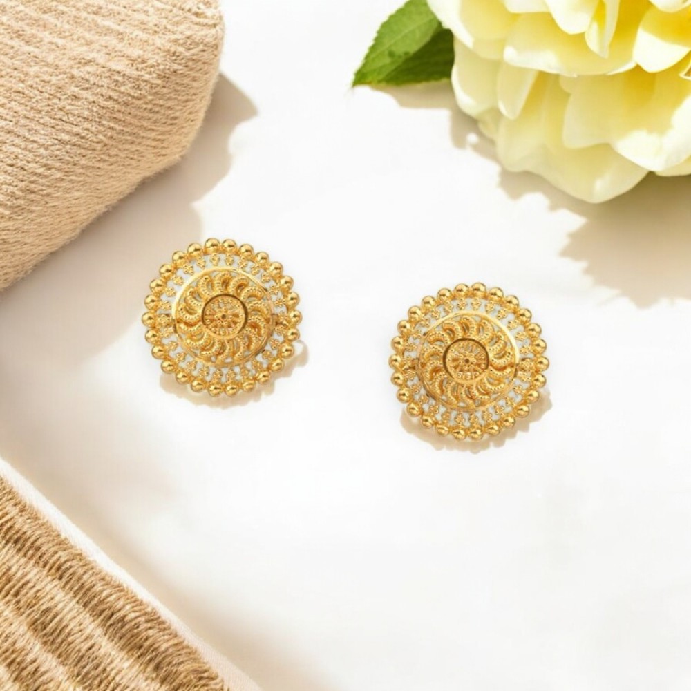 Mirage Gold Stud Earrings