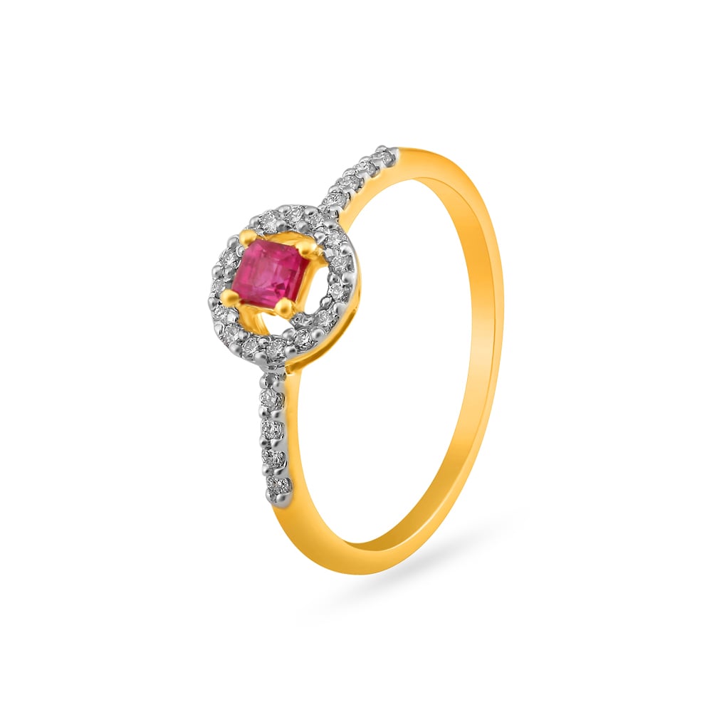 Crimson Crown Diamond Ring