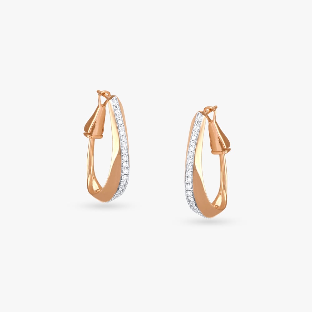 

Chic Shine Diamond Hoop Earrings