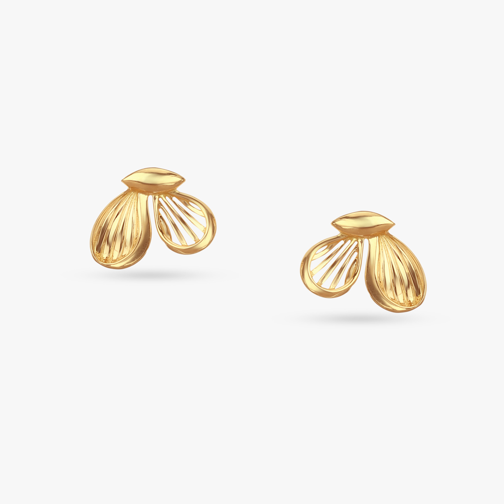 Twin Gleam Gold Stud Earrings