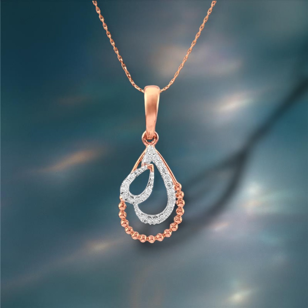 Dual Dewdrop Diamond Pendant