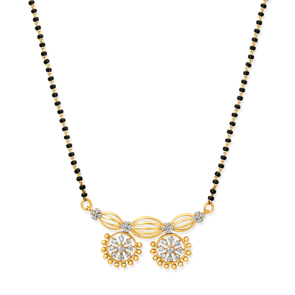 Decorated Vati Diamond Mangalsutra