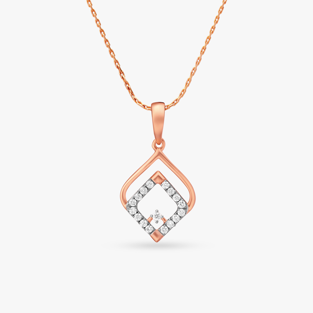 

Geometric Pattern Diamond Pendant