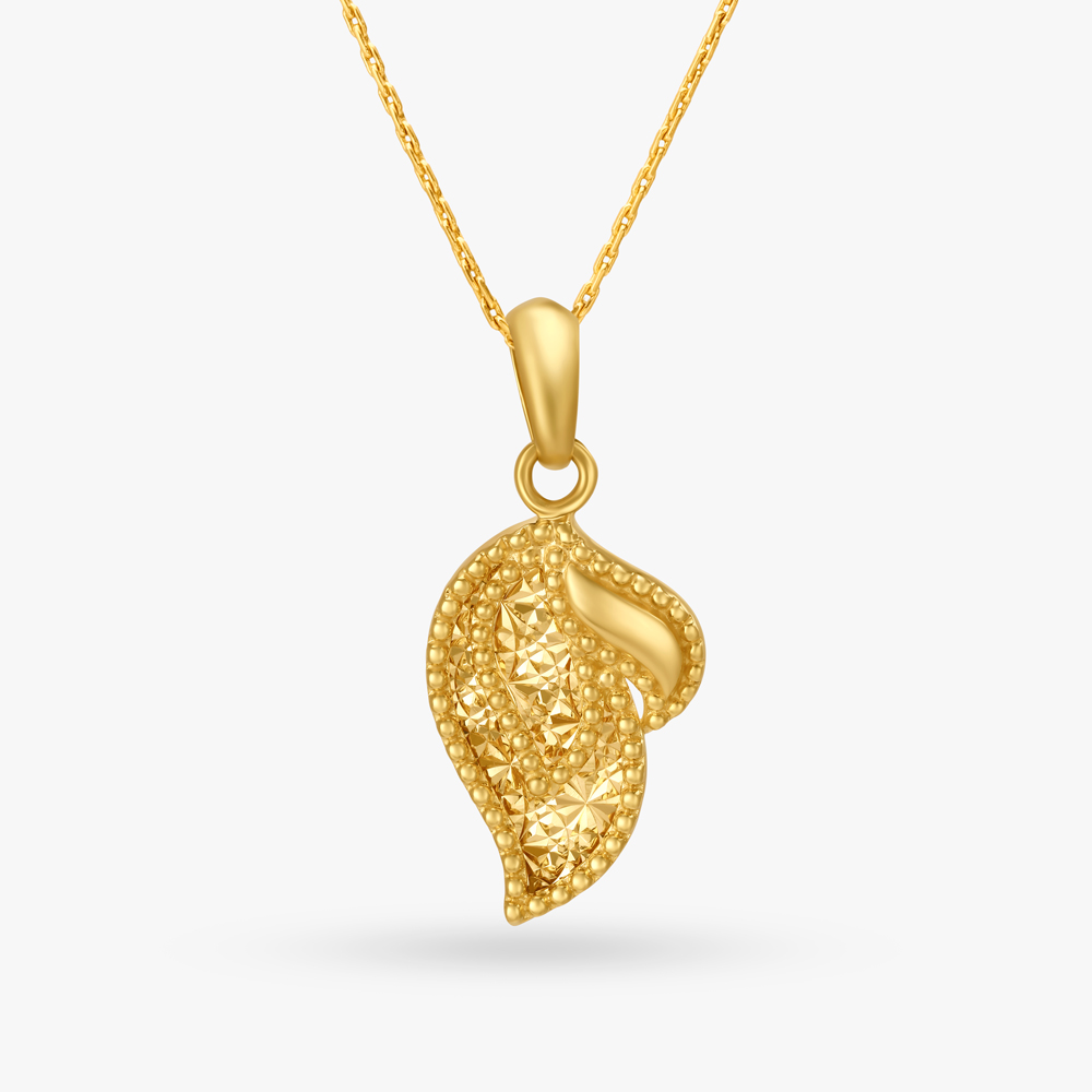 Dual Tone Leaf Pendant