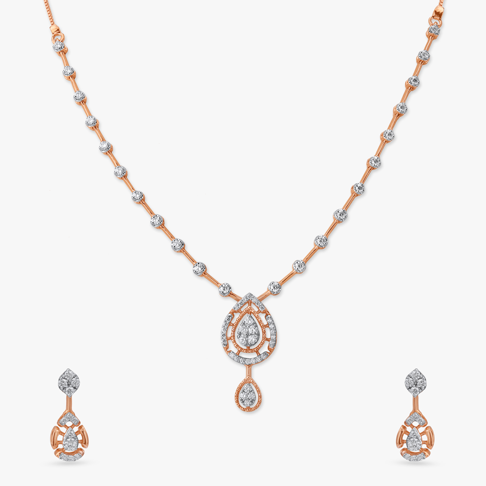 Dreamy Drape Diamond Necklace Set