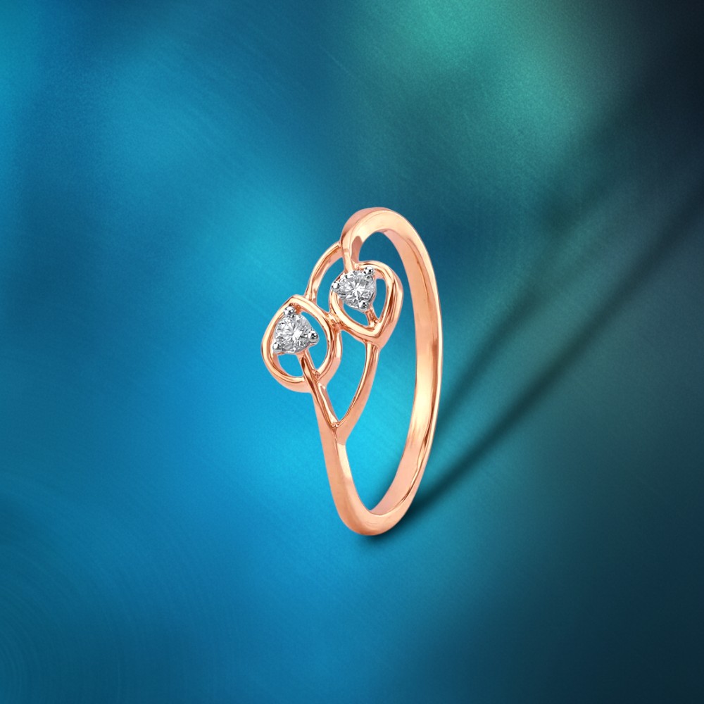 Twin Bloom Diamond Ring