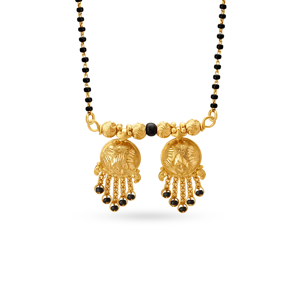 Gold Mangalsutra Vati Pendant