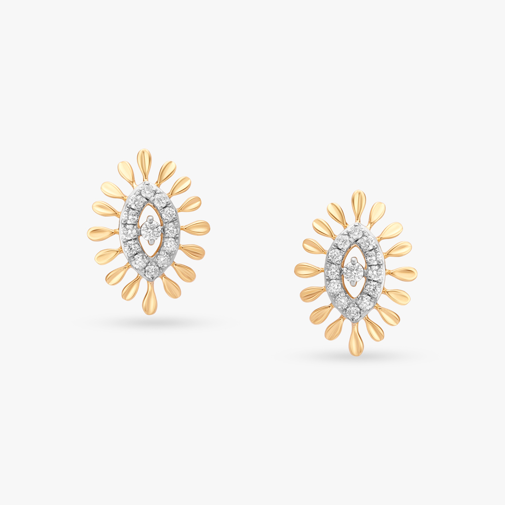 Radiant Diamond Stud Earrings