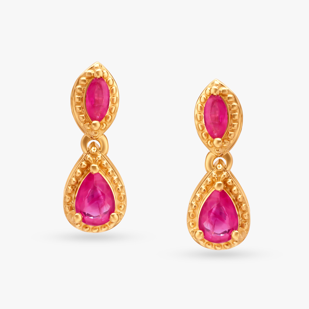 Shimmering Droplet Drop Earrings