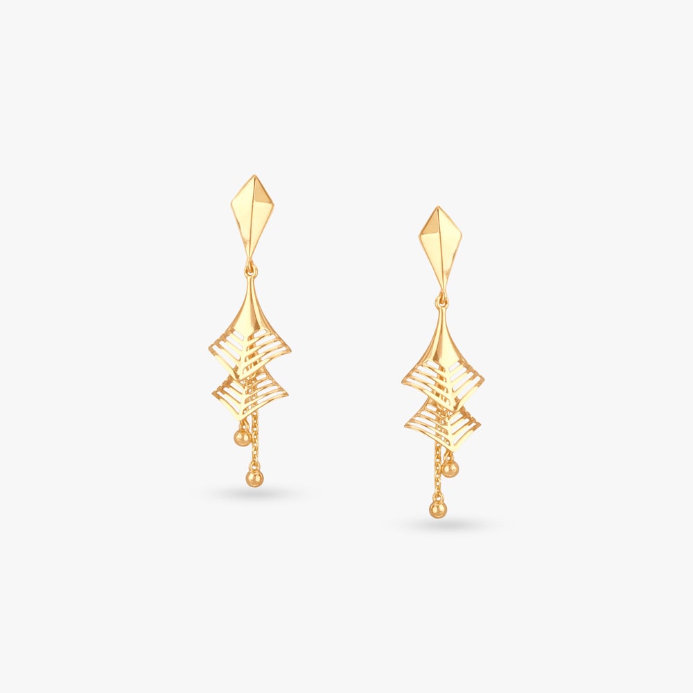 Prism Play Gold Drop Earrings