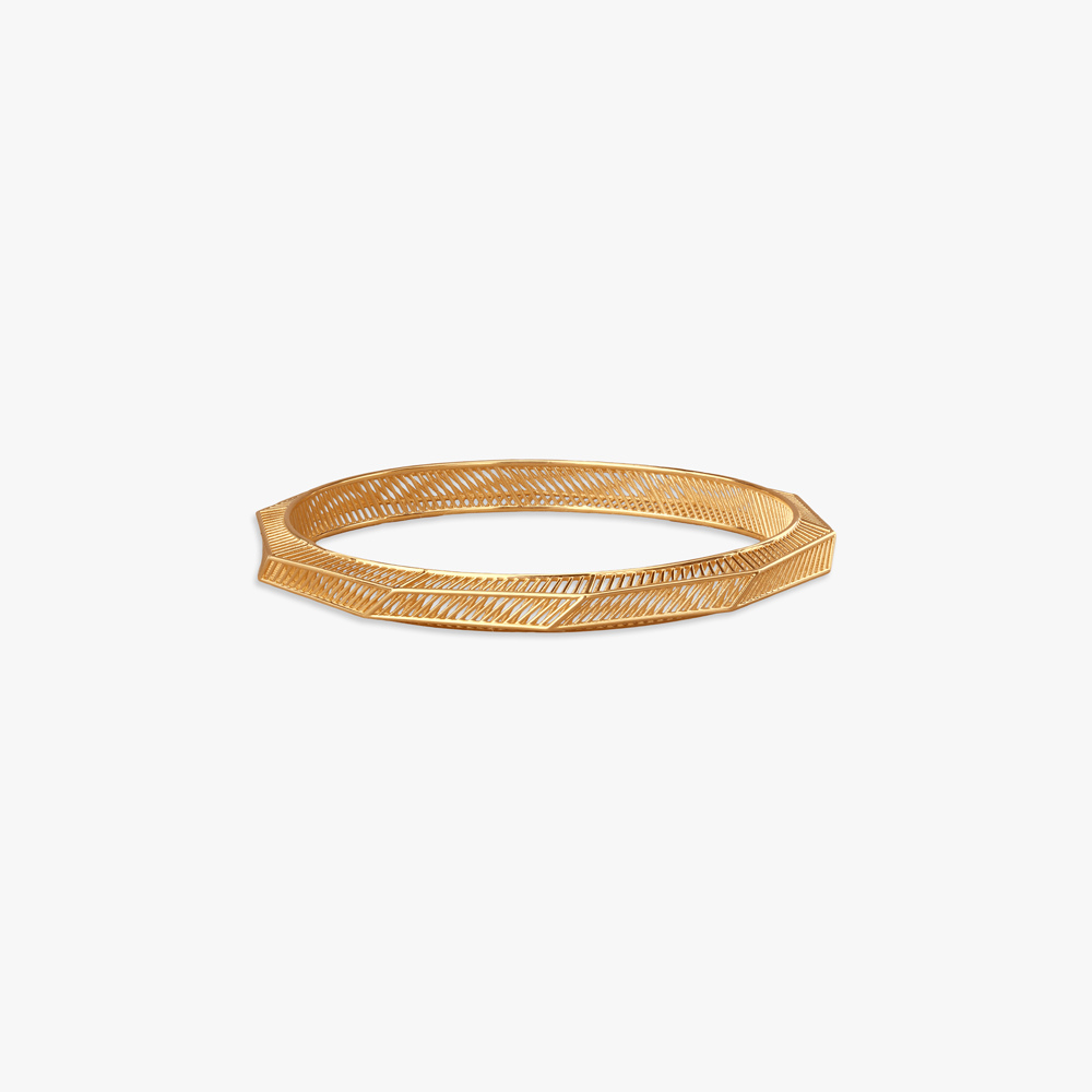 Edge Frame Gold Bangle