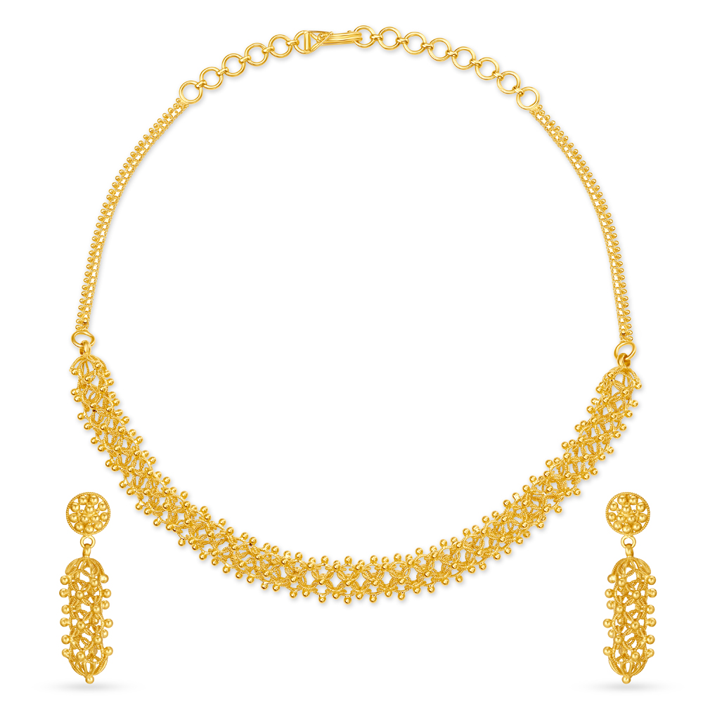 Enchanting Gold Necklace Set